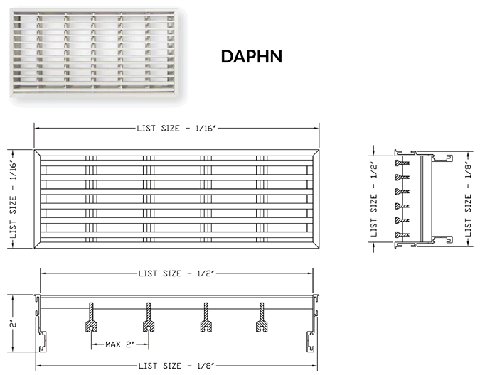 Dayus daphn grille specifications