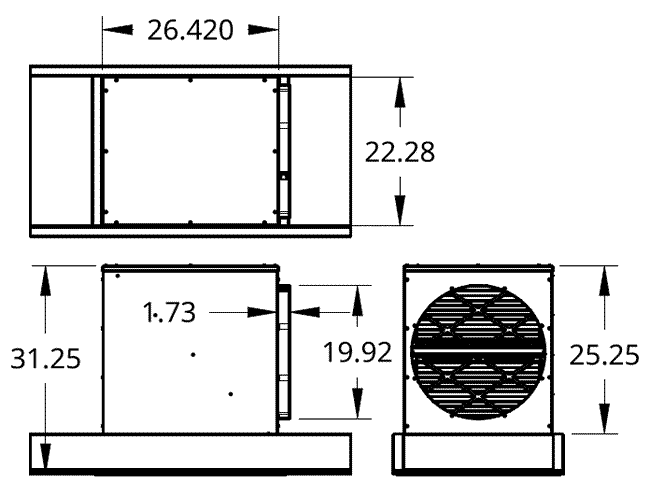 AirScape return air filter box dimensions