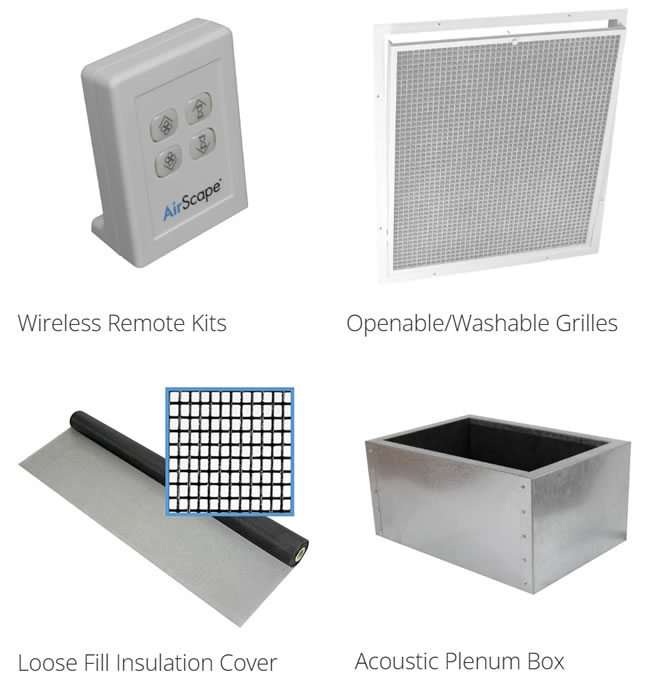 airscape whole house fan accessories