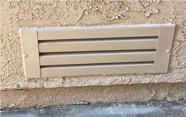 Brandguard foundation vent installed