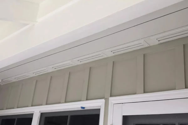 Brandguard soffit vent installed