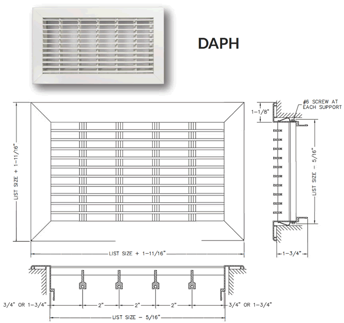 Dayus daph grille specifications