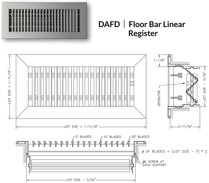 dayus bar linear floor grilles