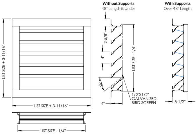 Dayus DALD4-FF louver specifications