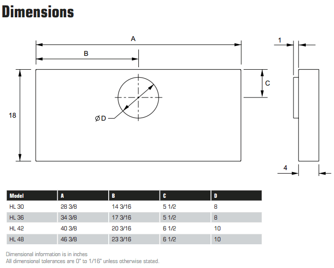 fantech HL hood liners specs