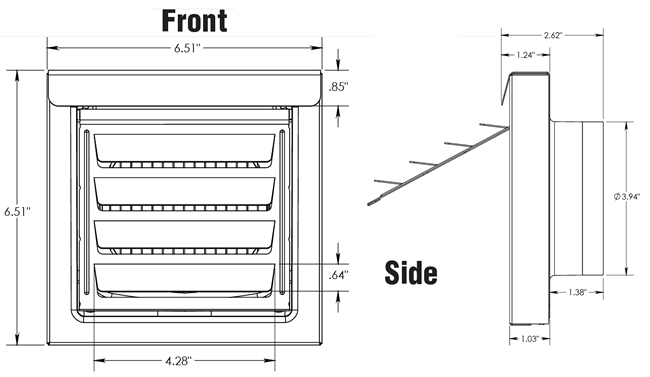 Freshvent air intake specifications