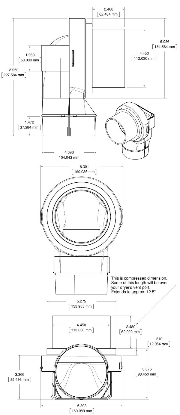 magvent mv-90 dimensions