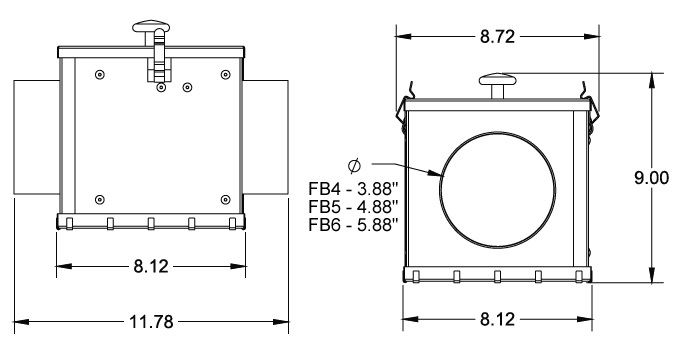 Soler Palau FB filter box dimensions