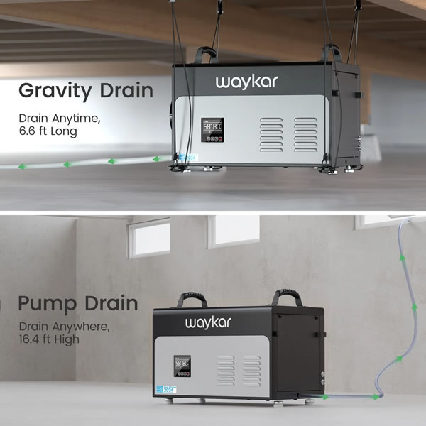 Waykar CPG130A Dehumidifier Drain