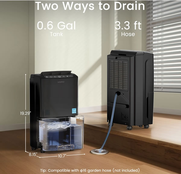 Waykar PD160B-PRO Dehumidifier Drain