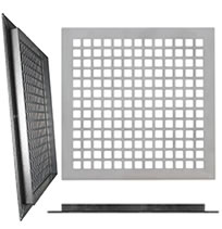 AirScape Custom Flanged Grilles - 1/2 Inch Square Pattern