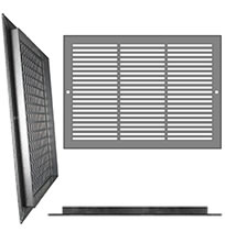 AirScape Custom Flanged Grilles - 4 x 1/4 Inch Rectangle Pattern
