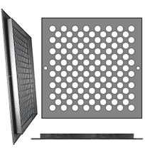 AirScape Custom Flanged Grilles - Staggered 5/8 Inch Diameter Circle Pattern