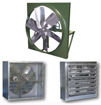 Canarm Leader XB Series Belt Drive Wall Fans With Cabinet Back Guard And Shutter