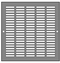 AirScape Custom Flat Perforated Grilles - 1-1/2 x 1/4 Inch Rectangle Pattern