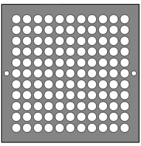 AirScape Custom Flat Perforated Grilles - 5/8 Inch Diameter Circle Pattern